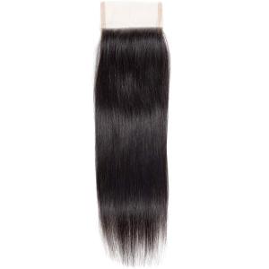 straight 4x4 lace closure human hair lace closure unprocessed virgin brazilian lace closure bleached knots with baby hair