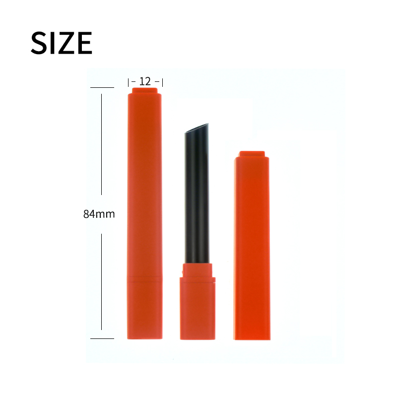 Jinze thin square 6.1mm inner lipstick tube set lip balm container