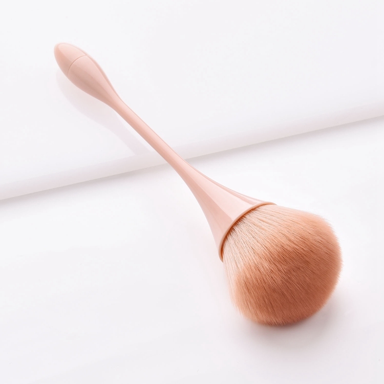 High quality luxury private label single small waist pink gold cosmetic synthetic fiber beauty powder makeup brush