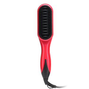 Hair straightener brush