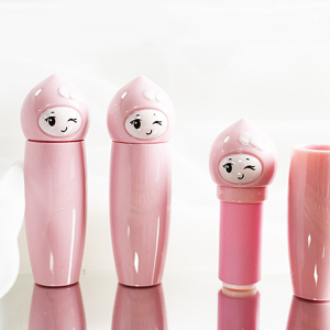 Stock goods cute pink empty lipstick tube container lip balm container