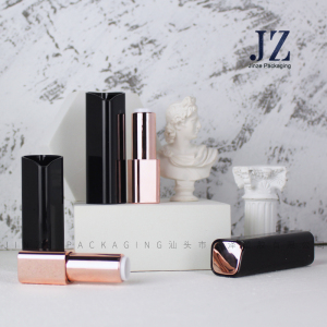 Jinze push type black square lipstick tube container 