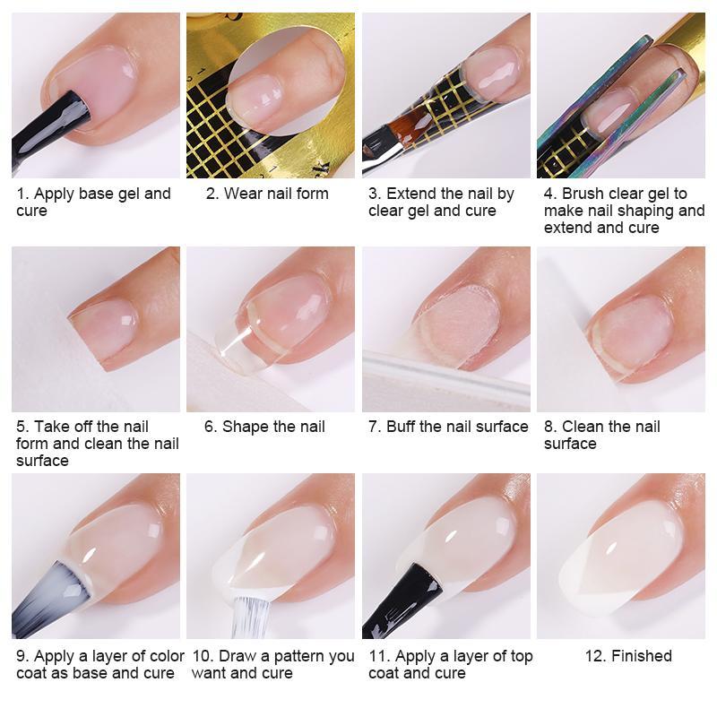 1Pc BORN PRETTY PRO 15ml Extension UV Gel   Nail Extended  Soak Off Pink Clear White Nail Art Tools