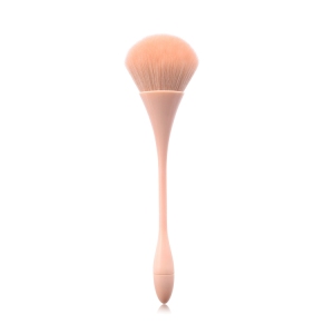 High quality luxury private label single small waist pink gold cosmetic synthetic fiber beauty powder makeup brush