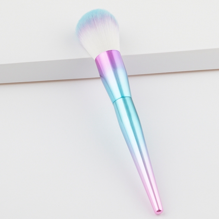 Best selling products free samples make up single gradual pink blue color powder makeup brushes