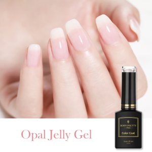 BORN PRETTY PRO 15ml Opal Jelly Gel Nail Polish White Semi-transparent Nail Art Soak Off Gel Polish