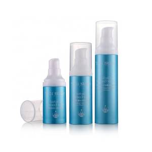 plastic airless pump bottle with snap on sealing for skin care and cosmetics