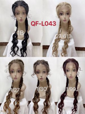 L043 braided wigs---High Quality Kanekalon Fiber Jaye Japanese fiber braided lace wig for black women synthetic hair braided wigs top quality 