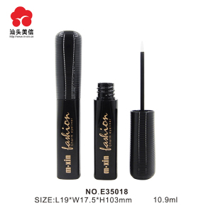 Black High Quality  Empty Pop Eyeliner Container Cosmetic Plastic Tube