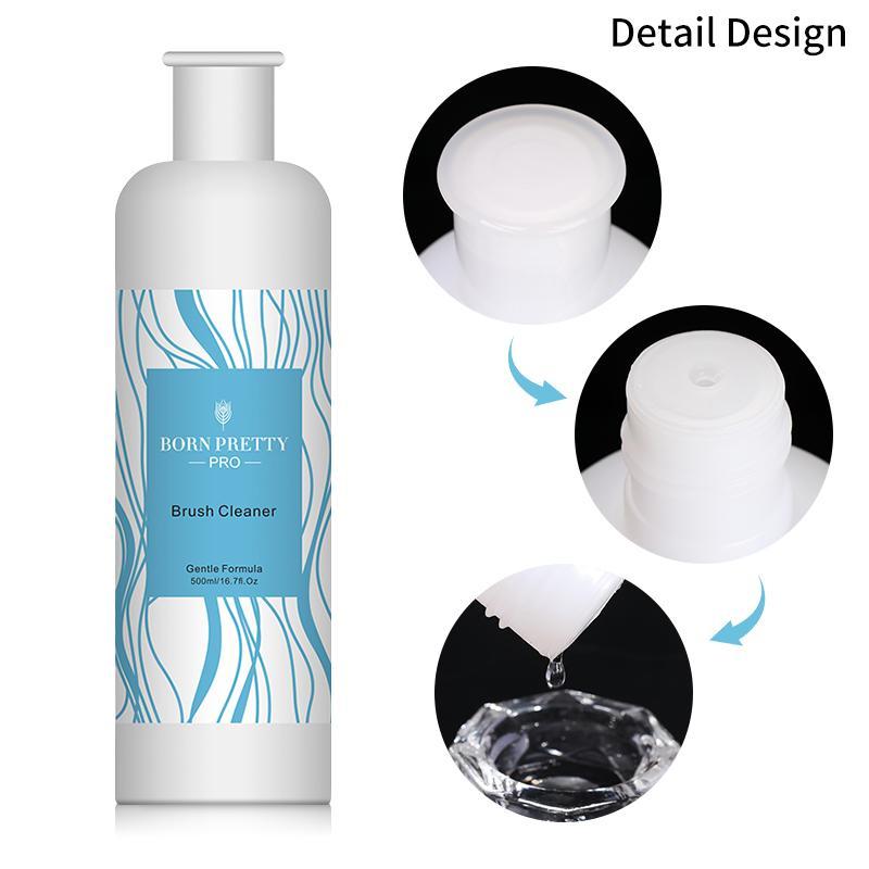 1Pc 500ml Nail Brush Cleaner Acrylic Gel Liquid Soak Off Wash Water For Nail Art Brush Powder Tool