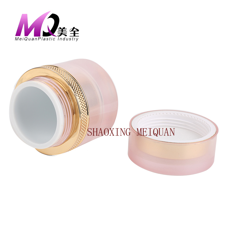 Round straight acrylic  cosmetic  jars and bottles 