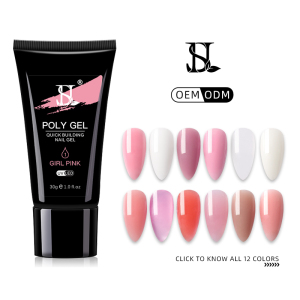 Oem Odm Nail Extension Art Polygel Gel Polish 12 Colors Custom Logo Builder Poly Acryl Gel