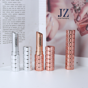 Jinze round shape special design rose gold and silver color lipstick tube container 11.1mm