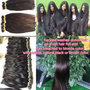 100% Chinese raw donor hair virgin cuticle top quality hair bulk 