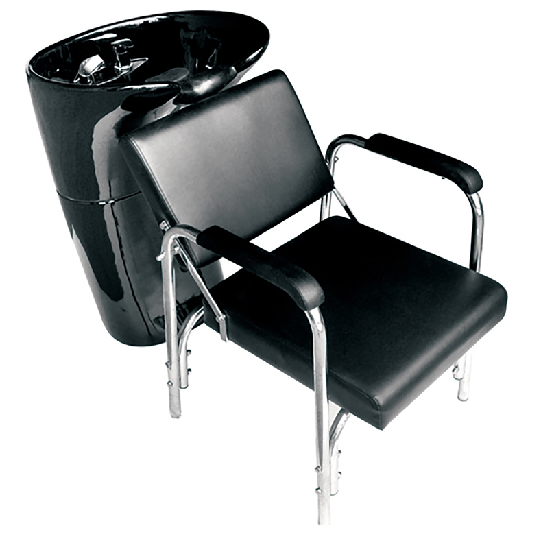 professional fiber glass black shampoo sink adjustable chair XT-213