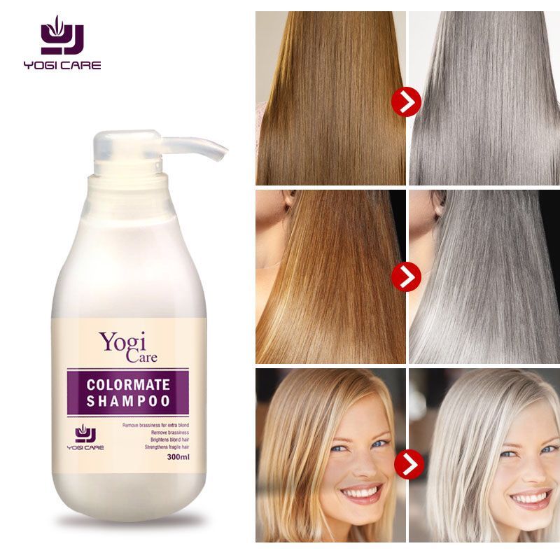 Private Label OEM Shampoo Toner for Blonde Hair No Yellow Silver Remove Brassiness purple shampoo 