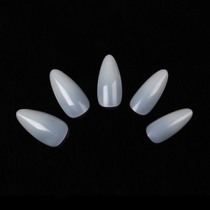 Nadeco Almond Shape False Nail Tip Water Drop Artificial Fingernail,Natural Color