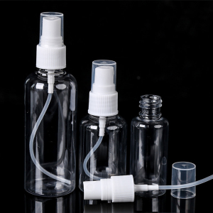 Custom 120ml 150ml 180ml 200ml clear plastic pet spray bottle 