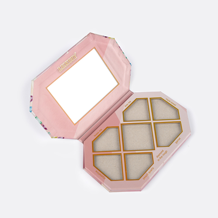 Makeup set eyeshadow palette cardboard container face packaging box 2 color OEM ODM empty cosmetic magnetic eyeshadow palette