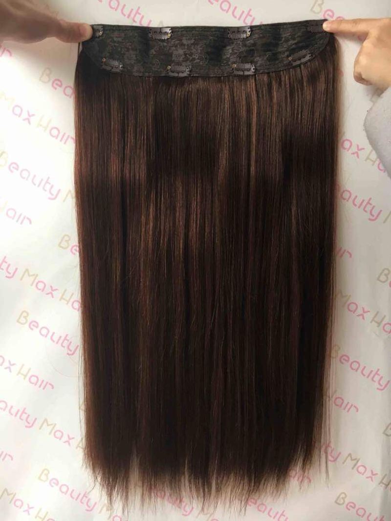 Pretty human hair extension clip on extensions 