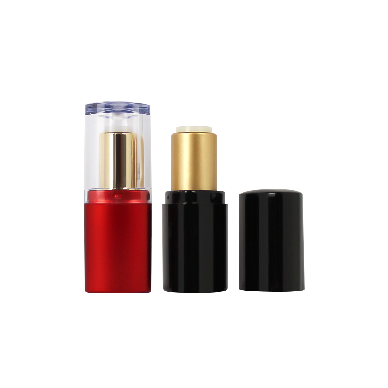 wholesale triangle morandi blue rubber solution lip balm container lipstick tube packaging 