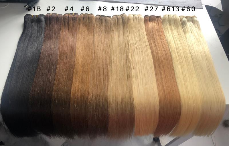 Custom Factory Luxury Quality Colored Machine Weft Extensions 