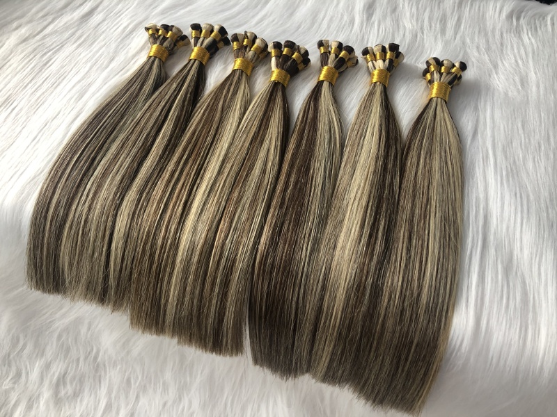 Luxury Customized order mixed color hand-tied hair weft 