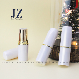 jinze round crystal white lipstick tube lip balm container packaging custom color