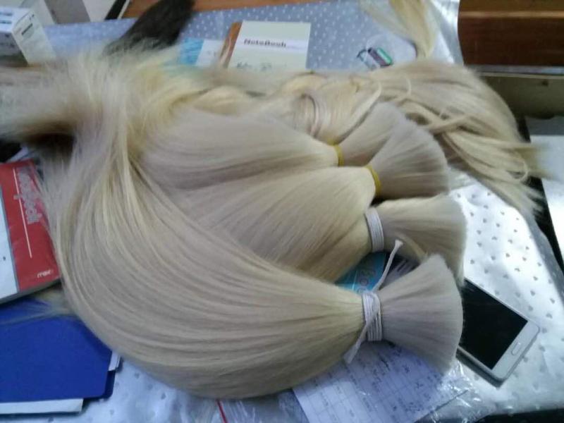 Factory price pretty Blond color virgin european hair bulk 