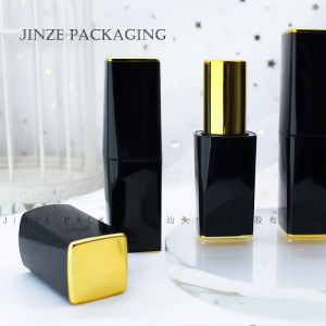 jinze stock goods wholesale square classic magnetic buckle lipstick tube lip balm container packaging