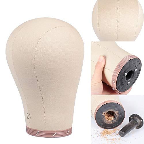 cork canvas block for wig making mannequin head weft/wig display style styling manikin 21"-24 inch