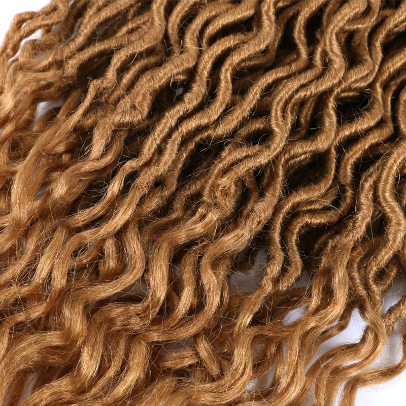 Goddess Faux Locs Crochet Braids Hair, With Curly Ends,Synthetic Braiding Hair Extensions 6pcs/Lot 18inch