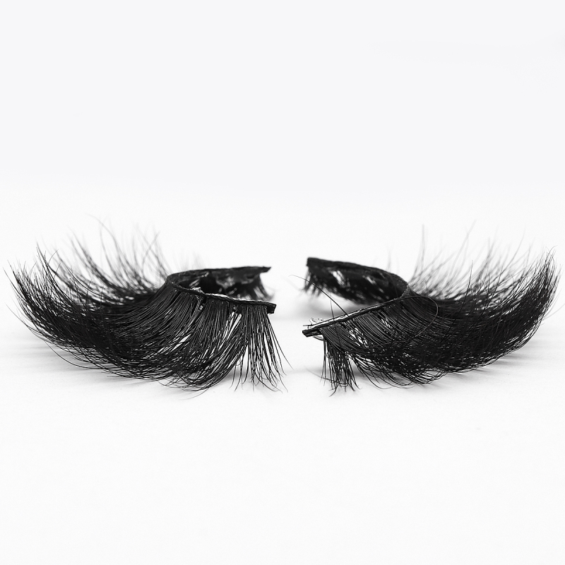 BEILI black 3D fur mink eyelashes custom private label high quality Fluffy eyelashes 100% real mink lashes wholesale 