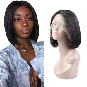 Vast Straight Short Human Hair Wigs Half Lace Wig Straight Bob Lace Front Wigs Brazilian Lace Front Human Hair Wigs