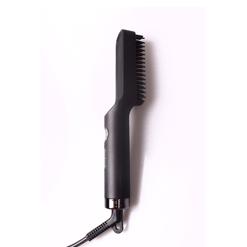 Multi-function straightener beard brush temperature adjustable barb teeth fast shaping straightener