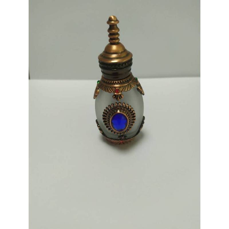 Arabic style round shape antique metal attar bottle essential oil bottle 