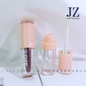 jinze pink round shape 1.5ml tube container packaging lip gloss tube private label 