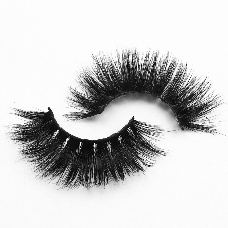 BEILI black 3D fur mink eyelashes custom private label high quality Fluffy eyelashes 100% real mink lashes wholesale 