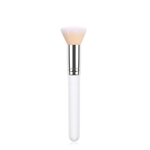 Professional white handle Synthetic Flat makeup powder brush 