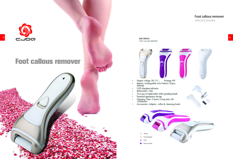 Electric Pedicure foot file Professional Foot massager. Rechargeable Callous Remover  CHJ-CR010