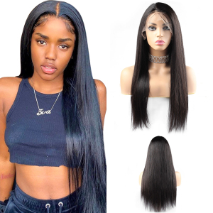 Vast Lace Front Human Hair Wigs Straight Pre Plucked Hairline Baby Hair 8-24 Inch 13x4 150% Brazilian Remy Human Hair Lace Front 
