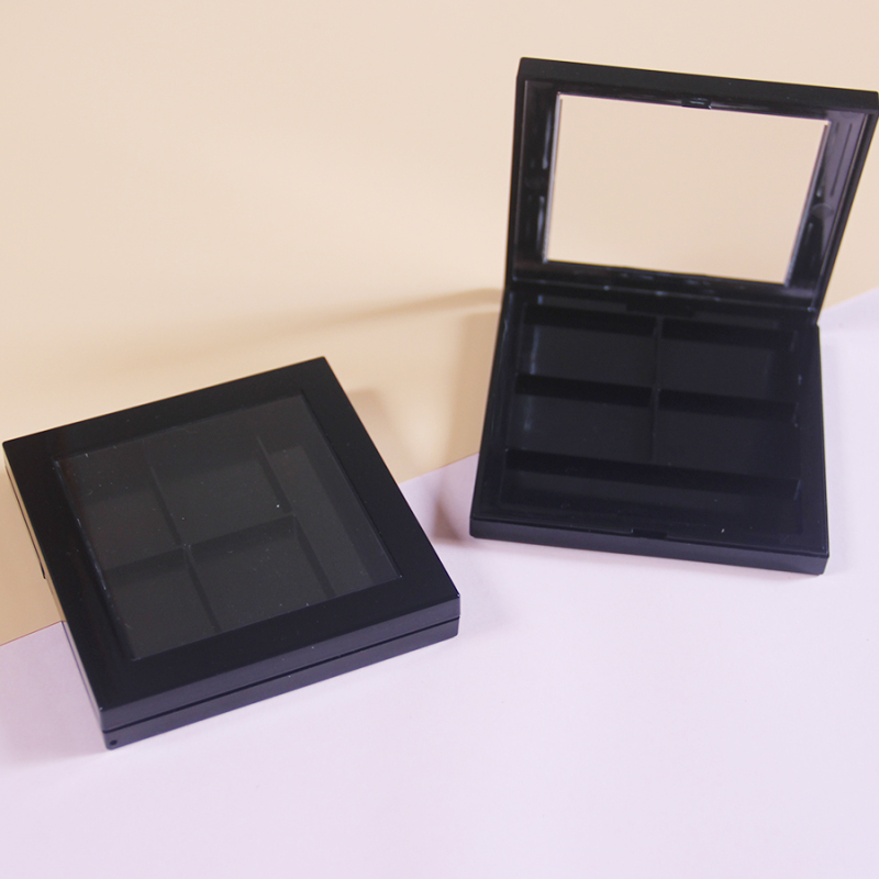hot sale four colors eyeshadow case, plastic four colors eyeshadow case, square four colors eyeshadow case