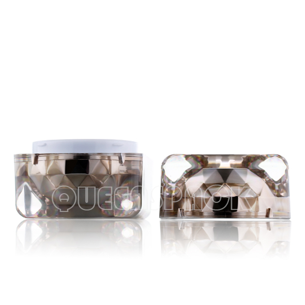 Custom Square Acrylic Cream Jar Wholesale High-end Quality Cosmetic Packaging Cream Jar 