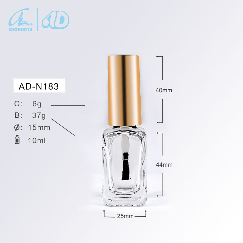 N183 high quality square nail polish bottle 10ml