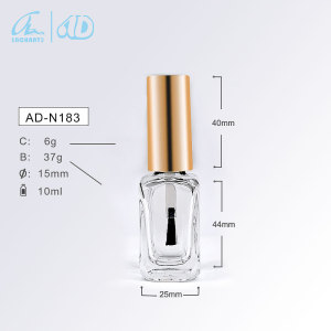 N183 high quality square nail polish bottle 10ml