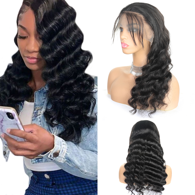 Vast Beauty stage New Product 13x6 Loose Deep Wave HD Transparent Lace Frontal Wig 
