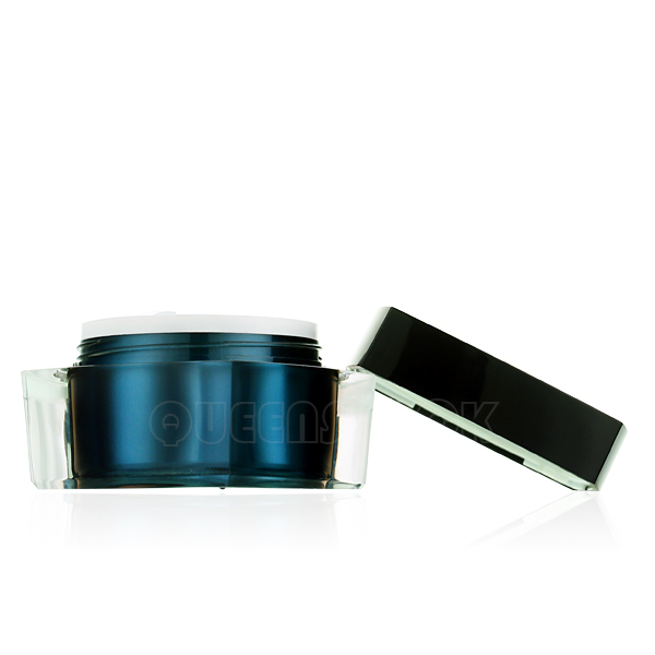 Custom Square Acrylic Cream Jar Wholesale High-end Quality Cosmetic Packaging Cream Jar 8oz  Q8801A 