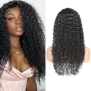 Vast Raw Unprocessed 13*4 Lace Wig Human Remy Hair Swiss Lace Lace Wigs Natural Kinky Curly Virgin Wigs With Baby Hair 