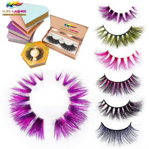 Natural distributors free samples private label 3d colorful mink synthetic full Strip Lasheseyelashes wholesale vendor