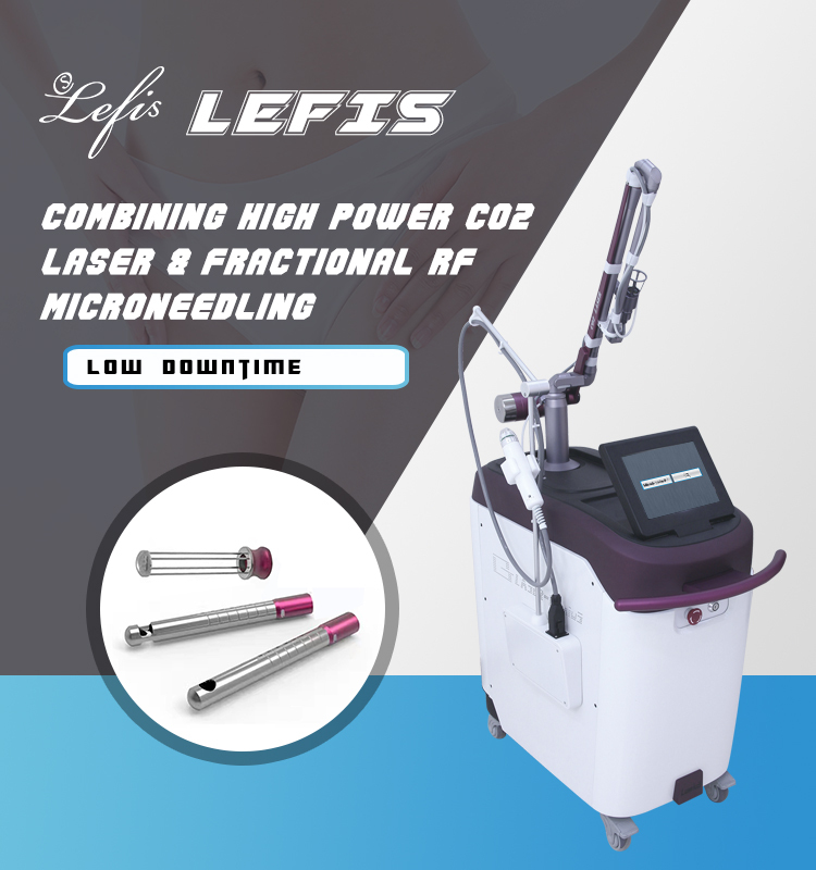 LEFIS new product Combining High Power co2 laser cutting machine and Fractional RF gold microneedle